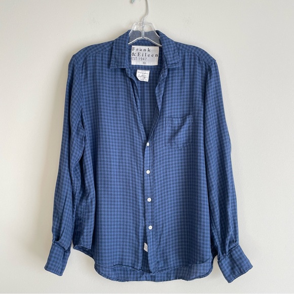 Frank & Eileen Relaxed Button-Up Shirt in Pink/Sand/Blue Plaid main image 1